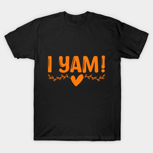 I Yam She's My Sweet Potato Couples Funny Thanksgiving 2023 T-Shirt by wfmacawrub